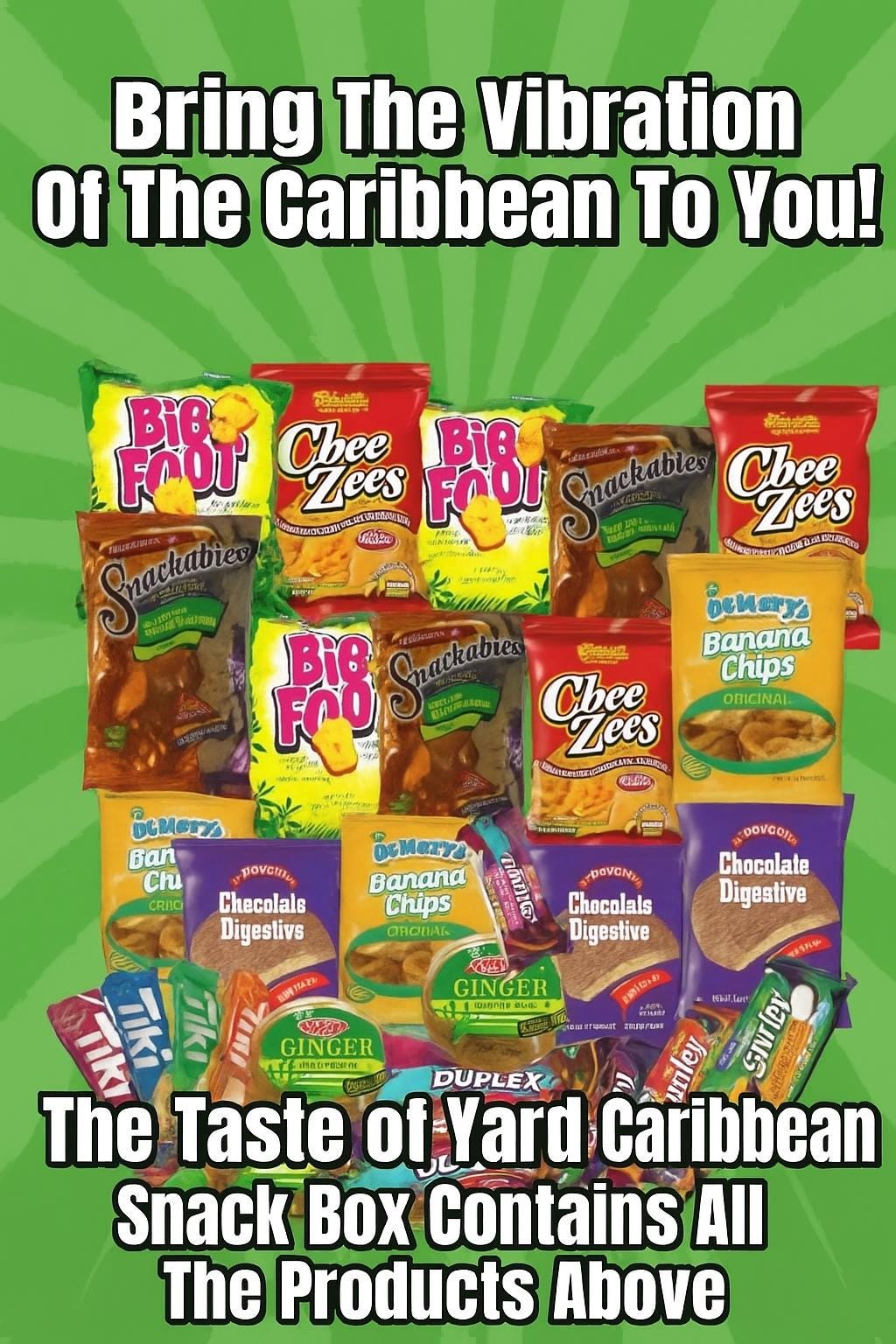 Taste of Yard 28 items Caribbean Snackbox