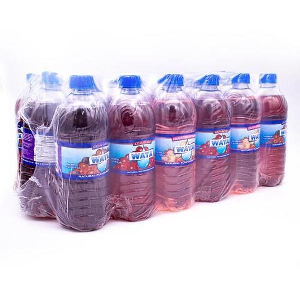 CranWata Cranberry Flavored Drink 24 Pack Natural Flavor Refreshing Beverage