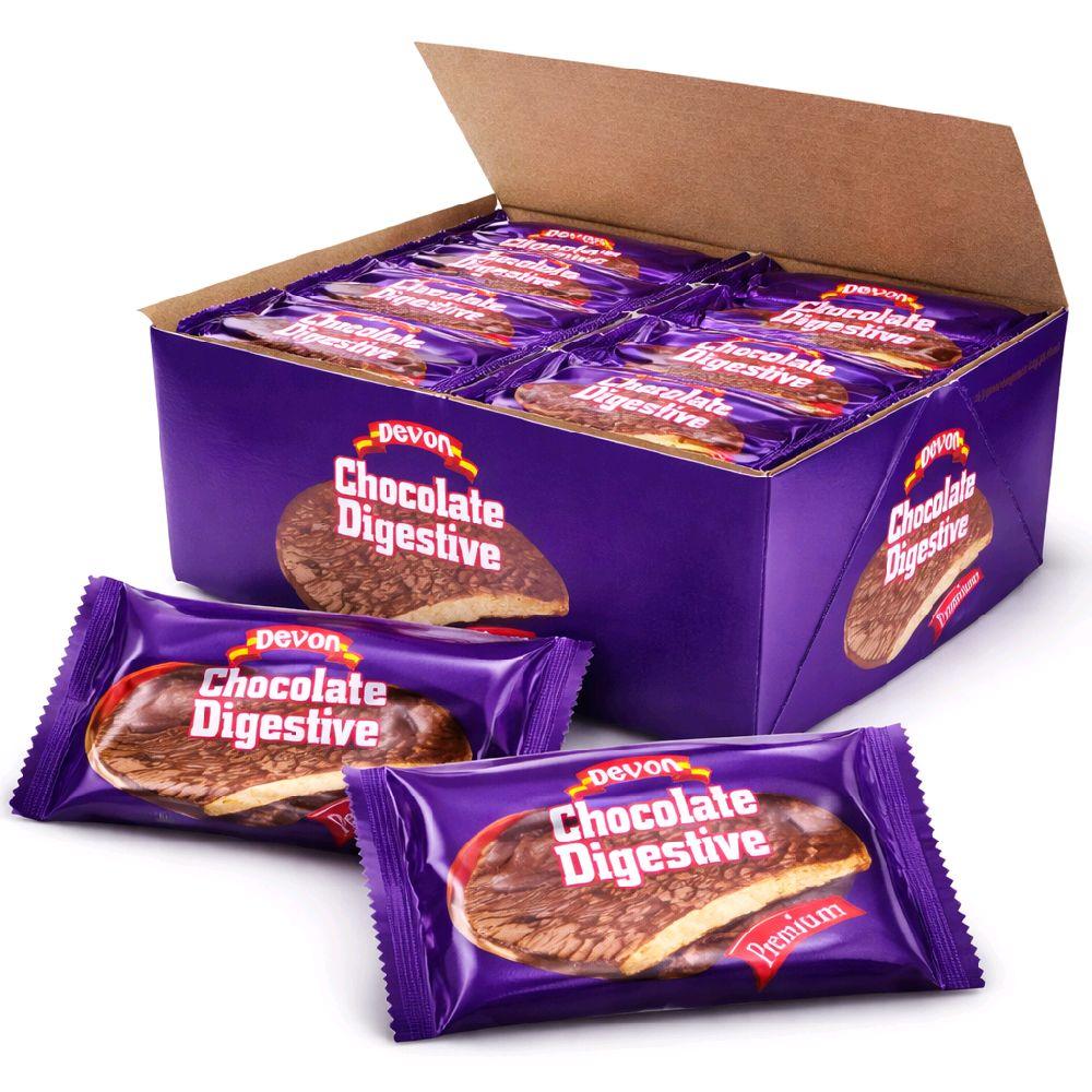 Devon Chocolate Digestive Biscuits 36 Pack Bulk Box Caribbean Tea-Time Favorite Taste of Yard
