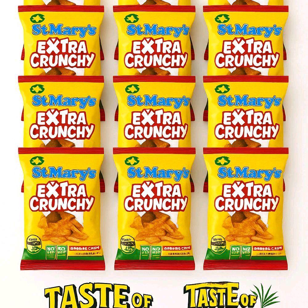 St Mary's Banana Chips 12-Pack Original or Extra Crunchy Snacks Perfect for Any Occasion