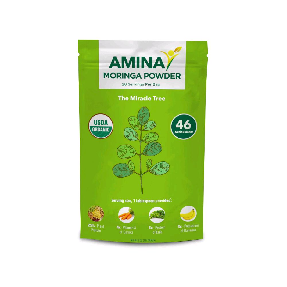Organic Moringa Powder – 8 oz | Plant-Based Superfood | Taste of Yard Wellness Healthcare Dietary Supplement Fitness