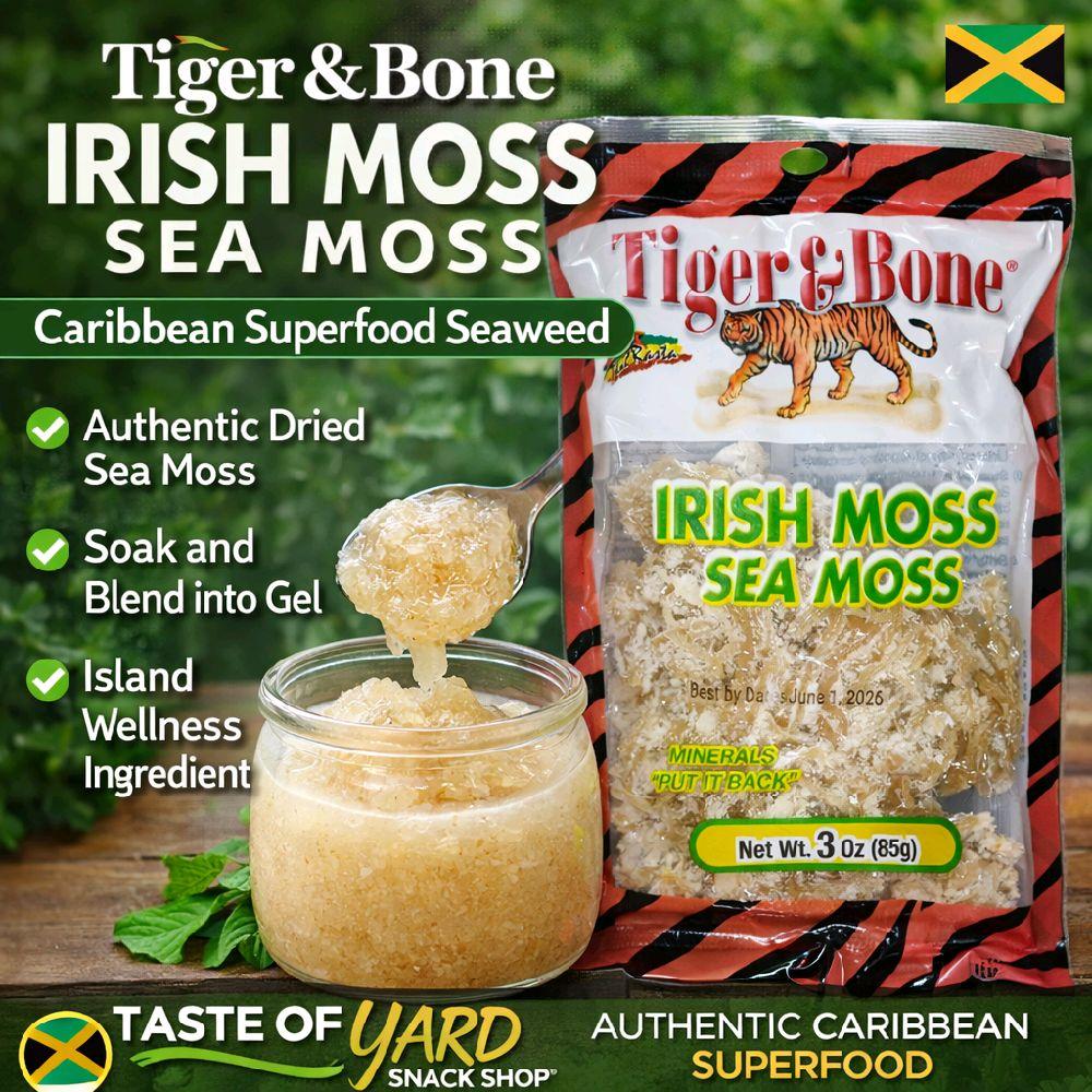 Taste of Yard | Tiger & Bone Irish Moss Sea Moss (3 oz) – Caribbean Superfood Seaweed