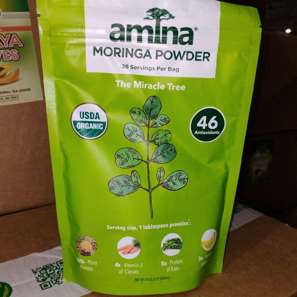 Organic Moringa Powder – 8 oz | Plant-Based Superfood | Taste of Yard Wellness Healthcare Dietary Supplement Fitness