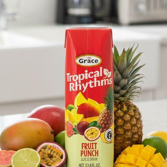 Grace Tropical Rhythms Caribbean Drink 1L Pineapple Ginger Sorrel Ginger Mango Carrot Fruit Punch Authentic Island Flavor