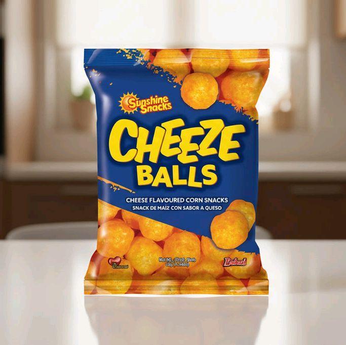 Sunshine Snacks Cheeze Balls 1.17 oz | Caribbean Cheese Corn Snack